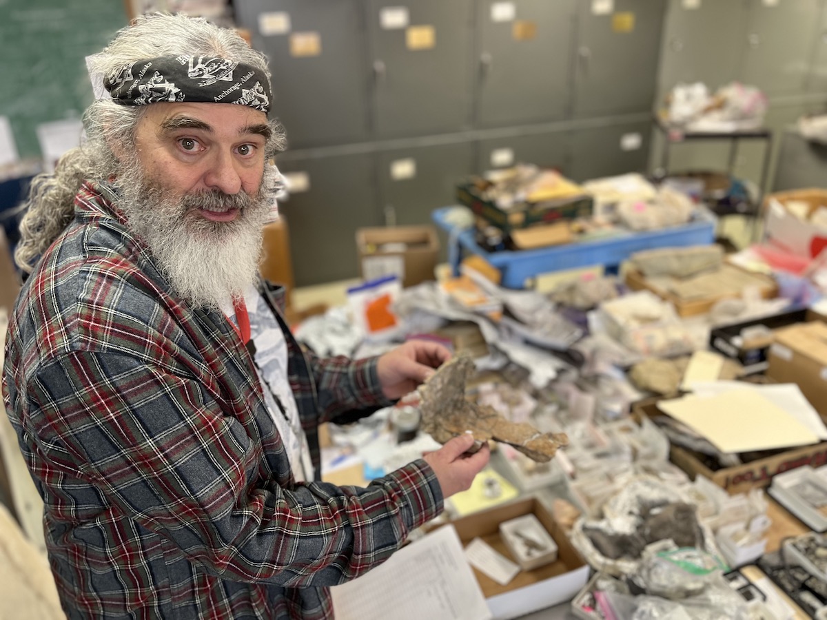 Floppy hats, bean cans and dinosaurs: J.P. Cavigelli digs ’em all